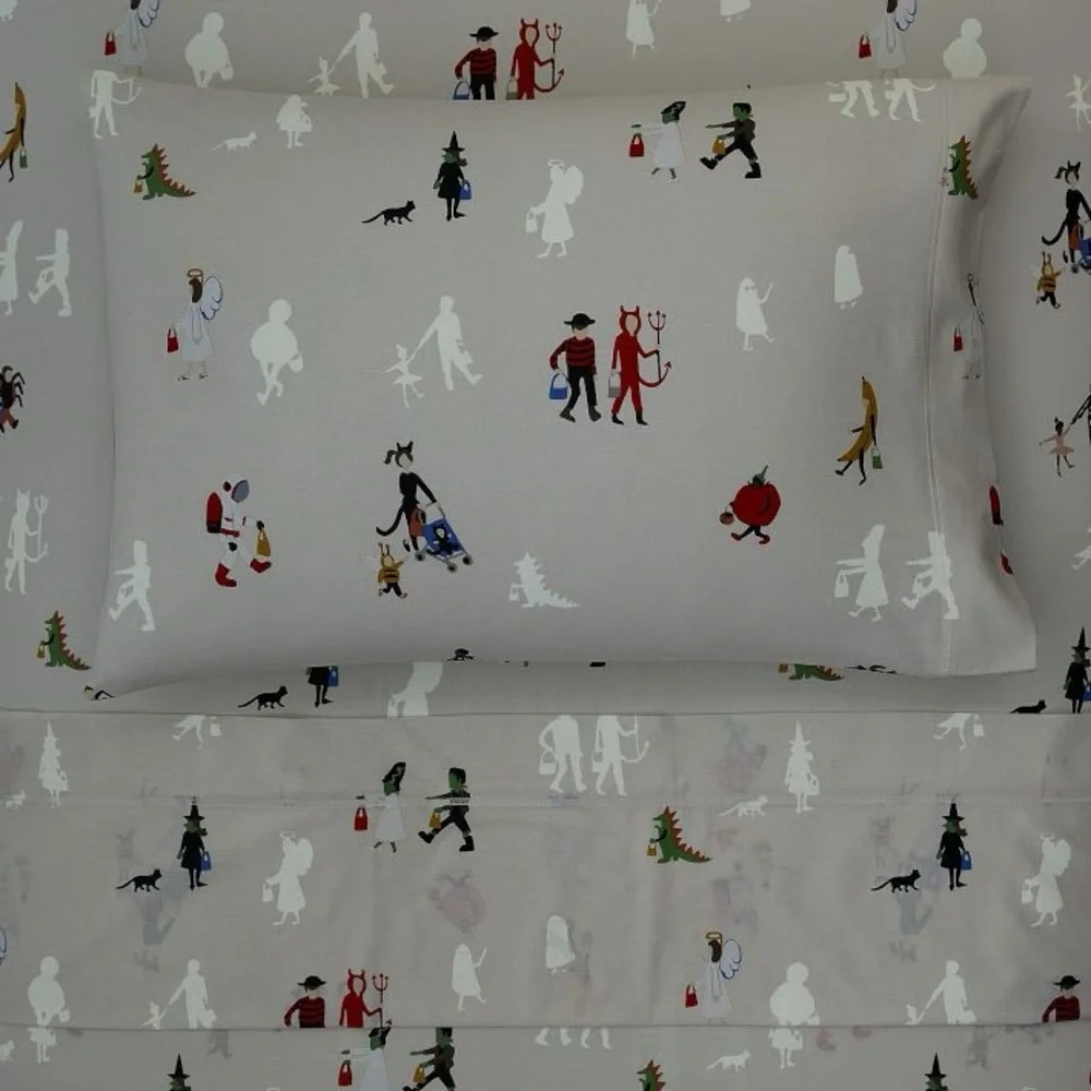 Trick or Treat Glow-in-the-Dark Twin Sheet Set -West Elm Kids